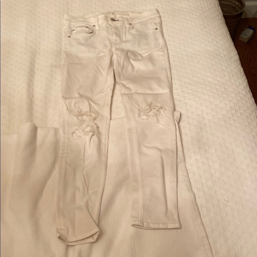 Women's White RAG AND BONE Distressed Jeans